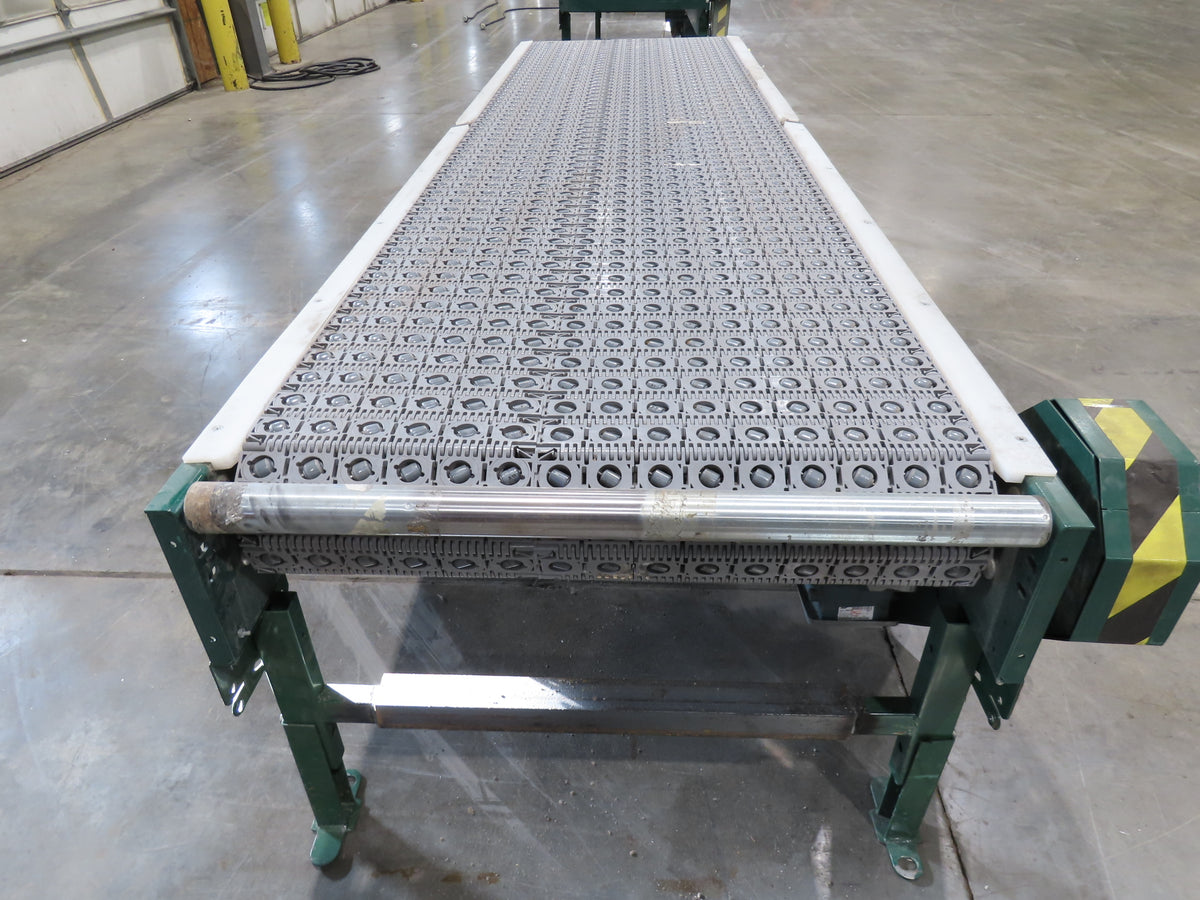Dematic 34"x 10' ARB Singulator Package Conveyor 30"W Roller Belt 3PH 260 FPM