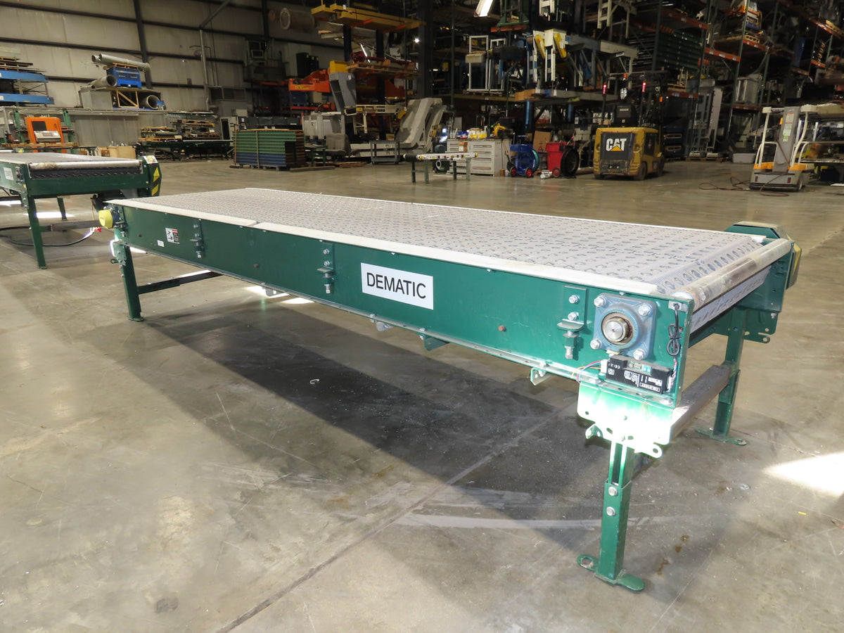 Dematic 34"x 10' ARB Singulator Package Conveyor 30"W Roller Belt 3PH 260 FPM