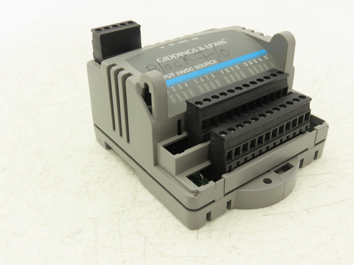 Giddings & Lewis M.1017.3095 R2 Digital I/O Module 16-Point 24 VDC .5A/Output