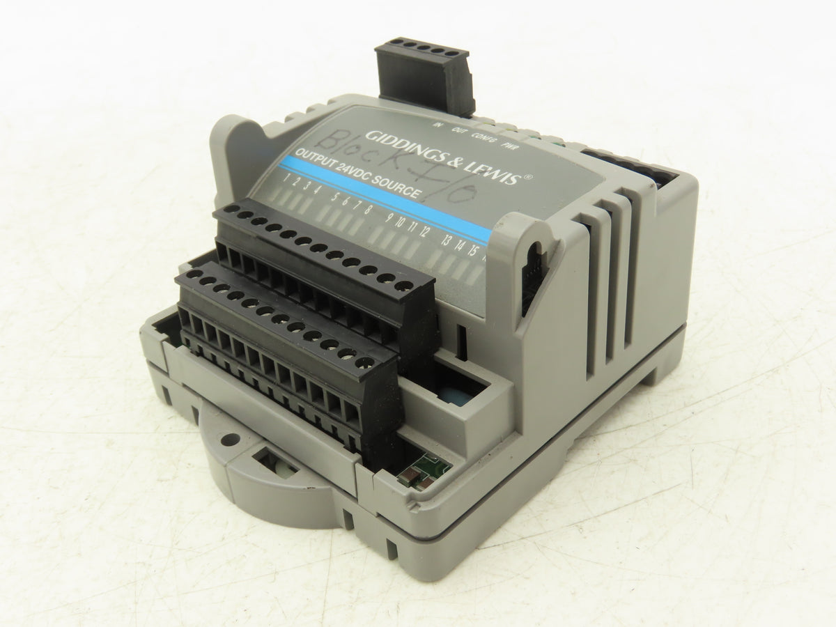 Giddings & Lewis M.1017.3095 R2 Digital I/O Module 16-Point 24 VDC .5A/Output