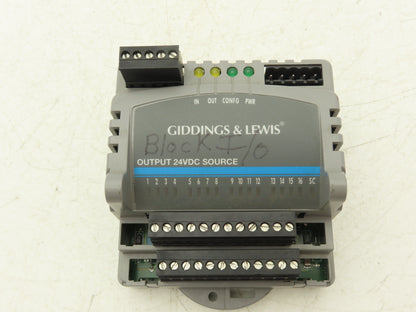Giddings & Lewis M.1017.3095 R2 Digital I/O Module 16-Point 24 VDC .5A/Output