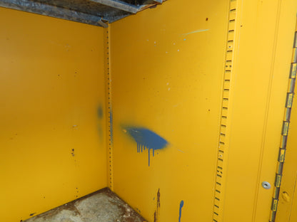 Lyon 5444 Flammable Liquid Safety Cabinet Yellow Dual Door 45 Gal 43x18x66"