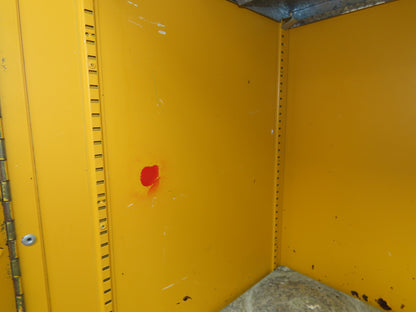 Lyon 5444 Flammable Liquid Safety Cabinet Yellow Dual Door 45 Gal 43x18x66"