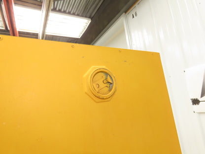 Lyon 5444 Flammable Liquid Safety Cabinet Yellow Dual Door 45 Gal 43x18x66"