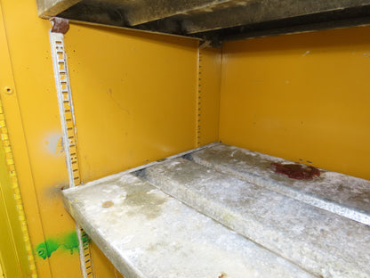 Justrite Yellow Flammable Safety Cabinet Dual Door 30 Gallon Liquid 43x18x45"