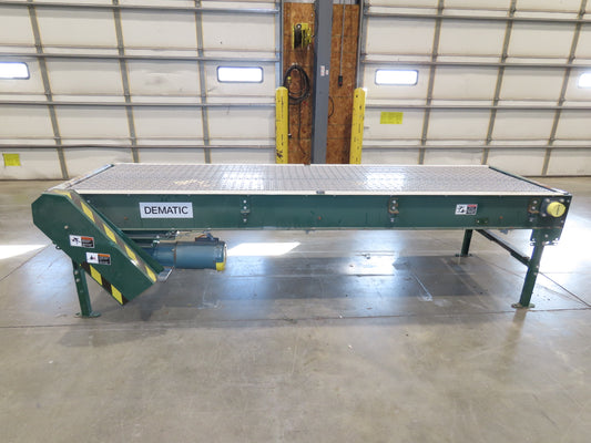 Dematic 34"x 10' ARB Singulator Package Conveyor 30"W Roller Belt 3PH 165 FPM