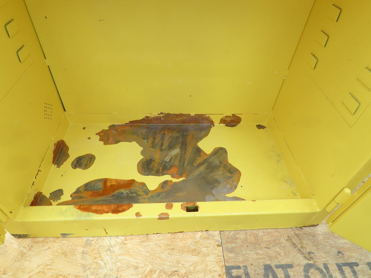Jamco BM22 Flammable Safety Cabinet 22 Gallon Yellow Flammable Liquid 34x18x35"