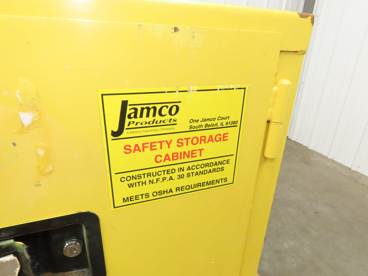 Jamco BM22 Flammable Safety Cabinet 22 Gallon Yellow Flammable Liquid 34x18x35"