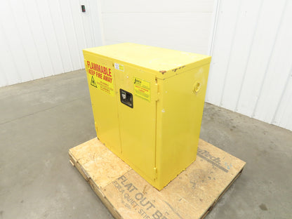Jamco BM22 Flammable Safety Cabinet 22 Gallon Yellow Flammable Liquid 34x18x35"