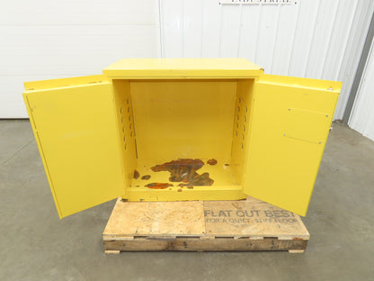 Jamco BM22 Flammable Safety Cabinet 22 Gallon Yellow Flammable Liquid 34x18x35"