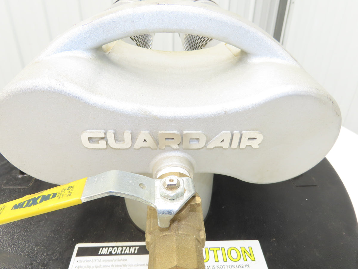 Guardair PowerQUAD 55 Gal Drum Pneumatic Venturi Vacuum Head Wet/Dry 110CFM