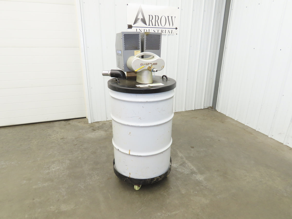 Guardair PowerQUAD 55 Gal Drum Pneumatic Venturi Vacuum Head Wet/Dry 110CFM