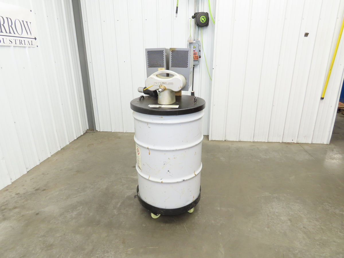 Guardair PowerQUAD 55 Gal Drum Pneumatic Venturi Vacuum Head Wet/Dry 110CFM