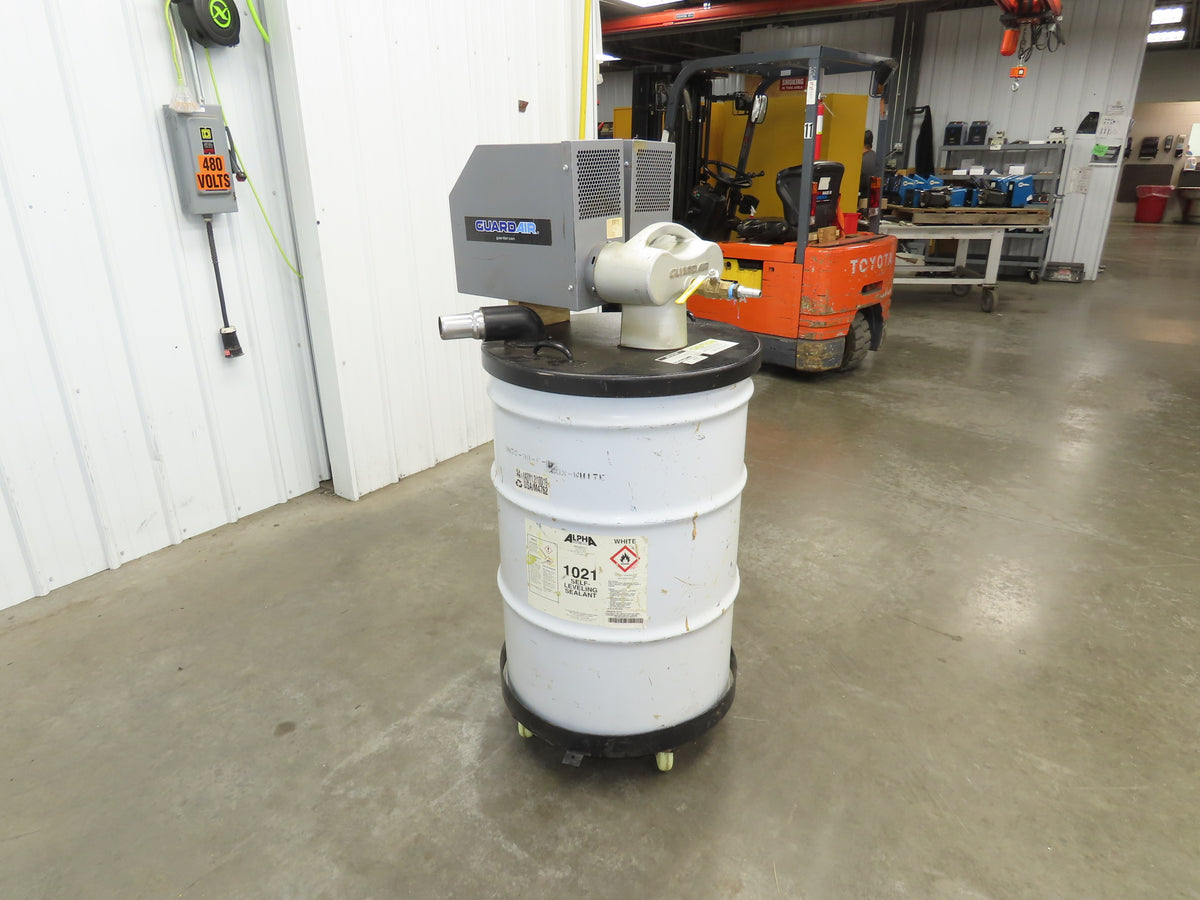Guardair PowerQUAD 55 Gal Drum Pneumatic Venturi Vacuum Head Wet/Dry 110CFM