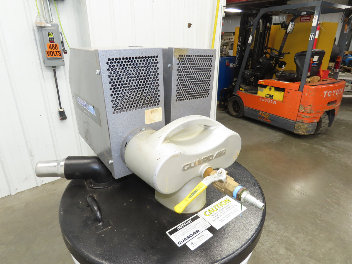 Guardair PowerQUAD 55 Gal Drum Pneumatic Venturi Vacuum Head Wet/Dry 110CFM