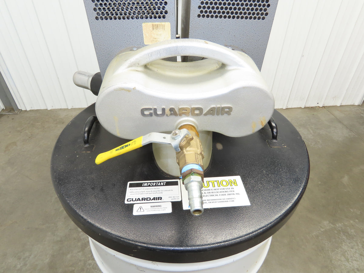 Guardair PowerQUAD 55 Gal Drum Pneumatic Venturi Vacuum Head Wet/Dry 110CFM