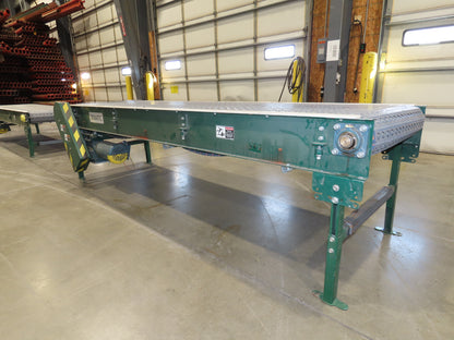 Dematic 34"x 10' ARB Singulator Package Conveyor 30"W Roller Belt 3PH 340 FPM