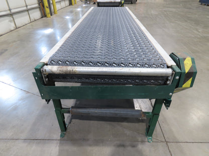 Dematic 34"x 10' ARB Singulator Package Conveyor 30"W Roller Belt 3PH 340 FPM