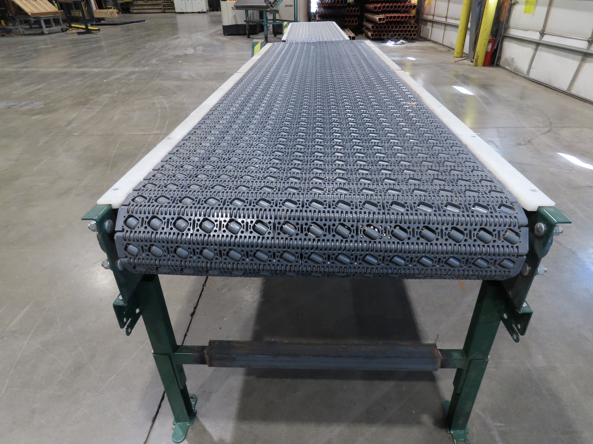 Dematic 34"x 10' ARB Singulator Package Conveyor 30"W Roller Belt 3PH 340 FPM