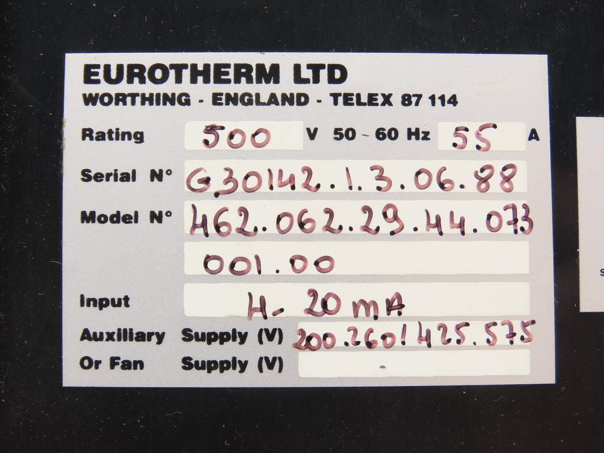Eurotherm 462/062/29/44/073/001/00 SCR Power Controller Thyristor Unit 55A 500 V