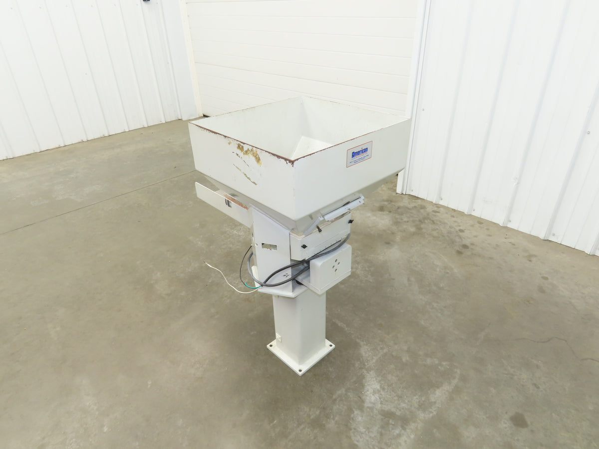 American Feeding A01-DC Vibrator Hopper Feeder 18x18" 120V 22-3/4"H Outfeed