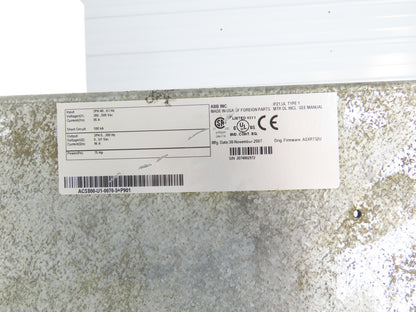 ABB ACS800-U1-0070 Variable AC Drive VFD 75Hp 96A 480V 3PH
