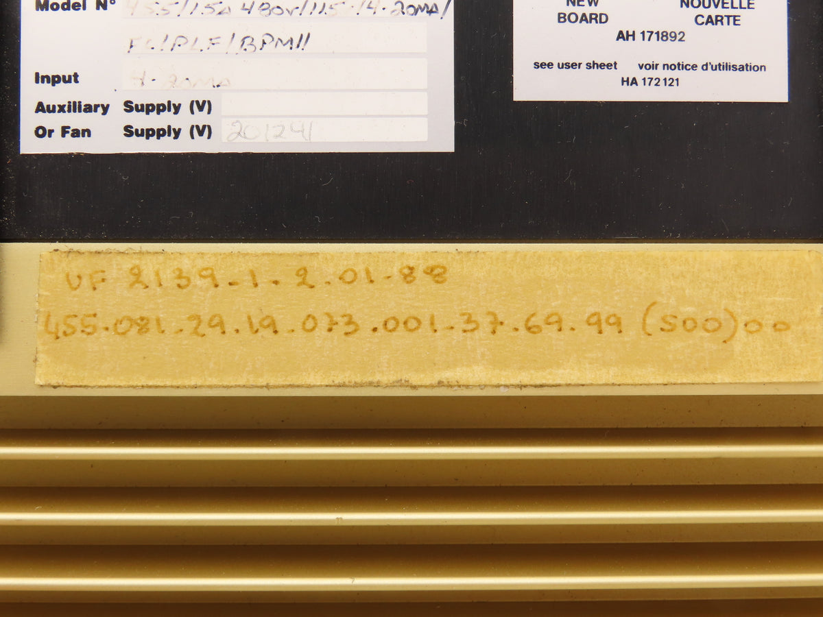Eurotherm 455/15A 480V/115V/4-20MA/FC/PLF/BPM1/ SCR Power Controller 15A 480V