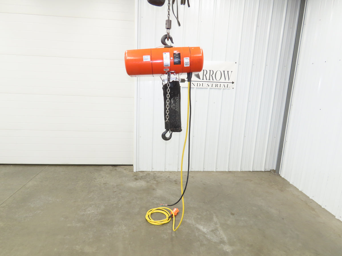 CM Lodestar Model J 1/2 Ton 1000lb Electric Chain Hoist 21' Lift 32 FPM 3PH 480V