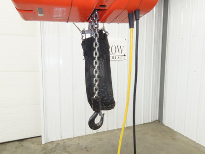 CM Lodestar Model J 1/2 Ton 1000lb Electric Chain Hoist 21' Lift 32 FPM 3PH 480V