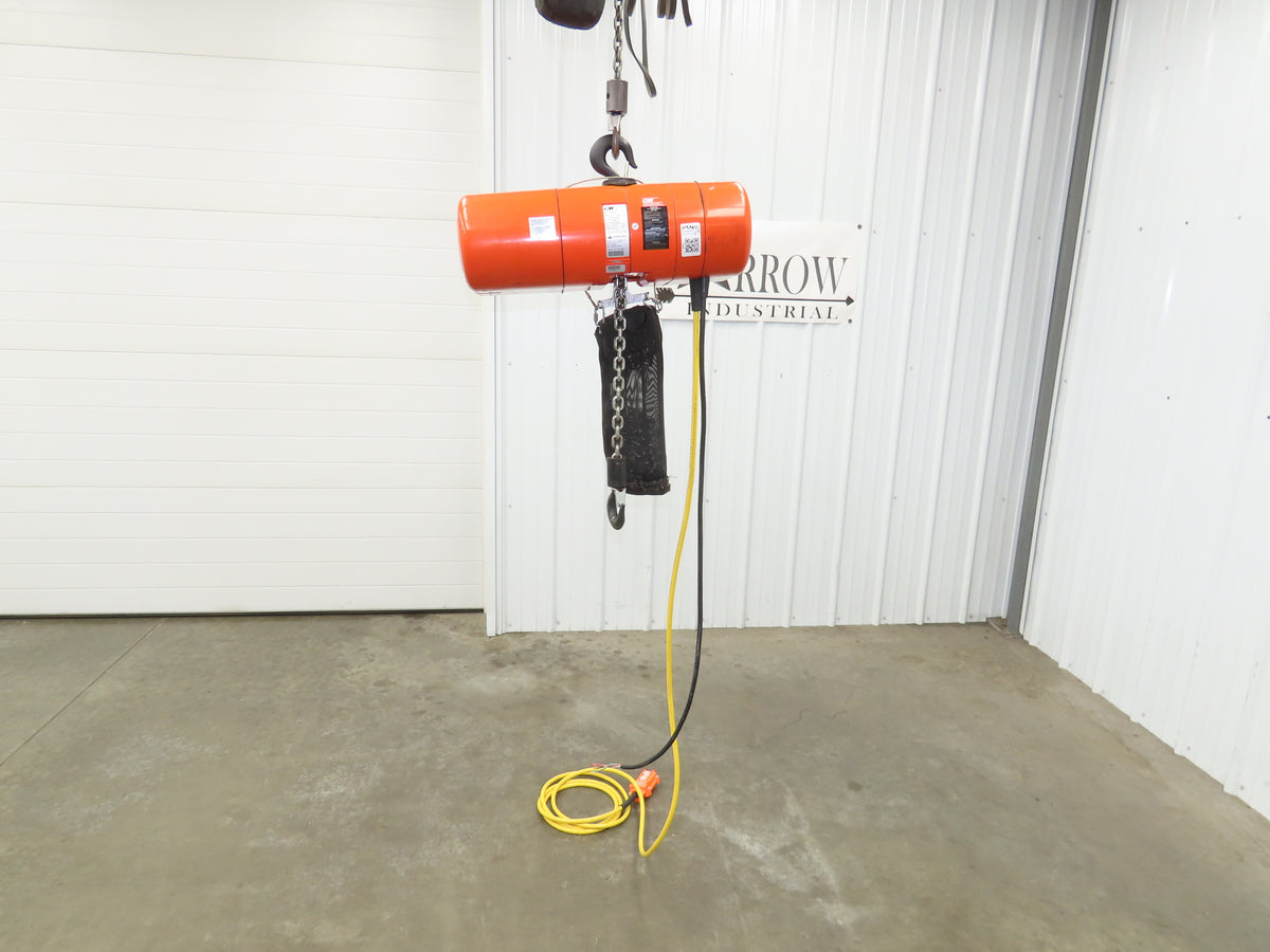 CM Lodestar Model J 1/2 Ton 1000lb Electric Chain Hoist 21' Lift 32 FPM 3PH 480V
