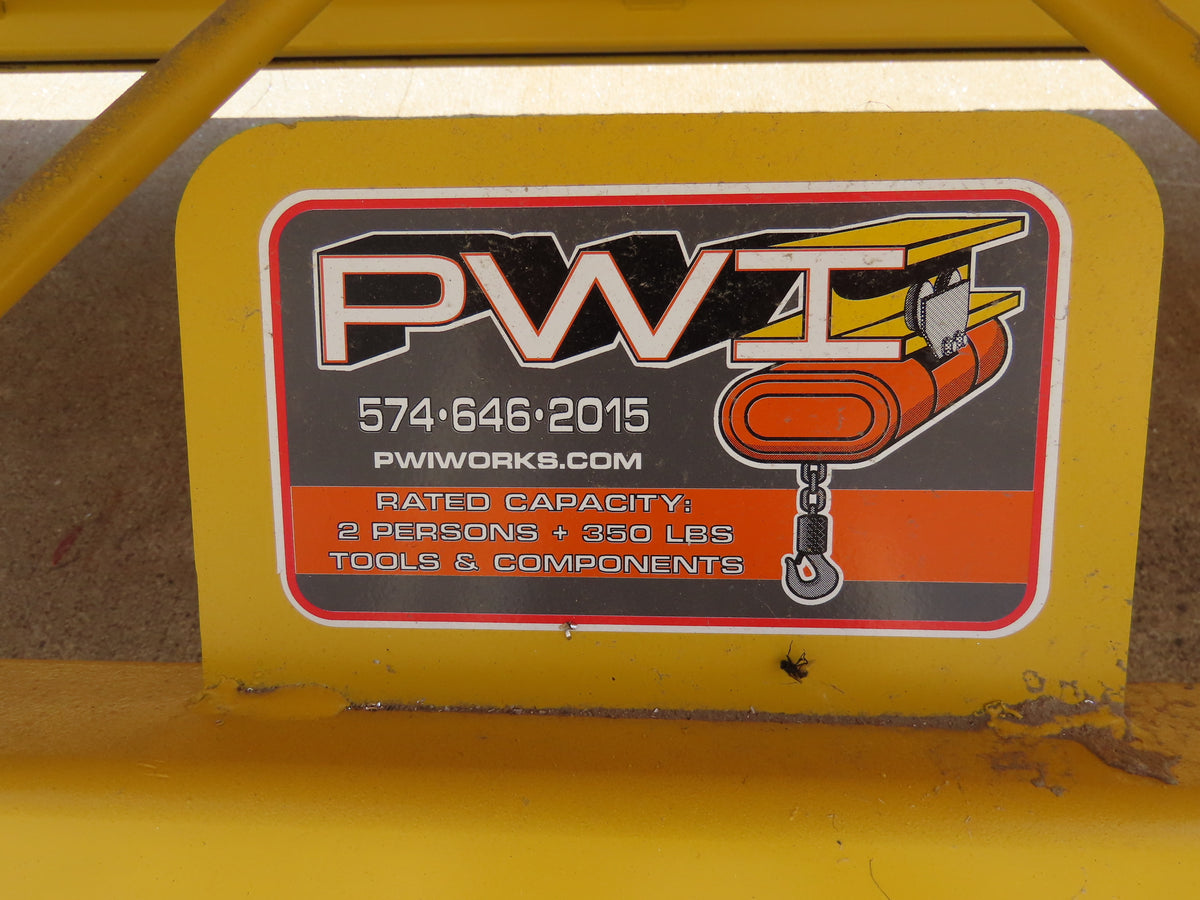 PWI 2-Post Scaffold RV/MH Mfg Lift Work Platform 48"x 24'L 8' Lift Hoist Powered