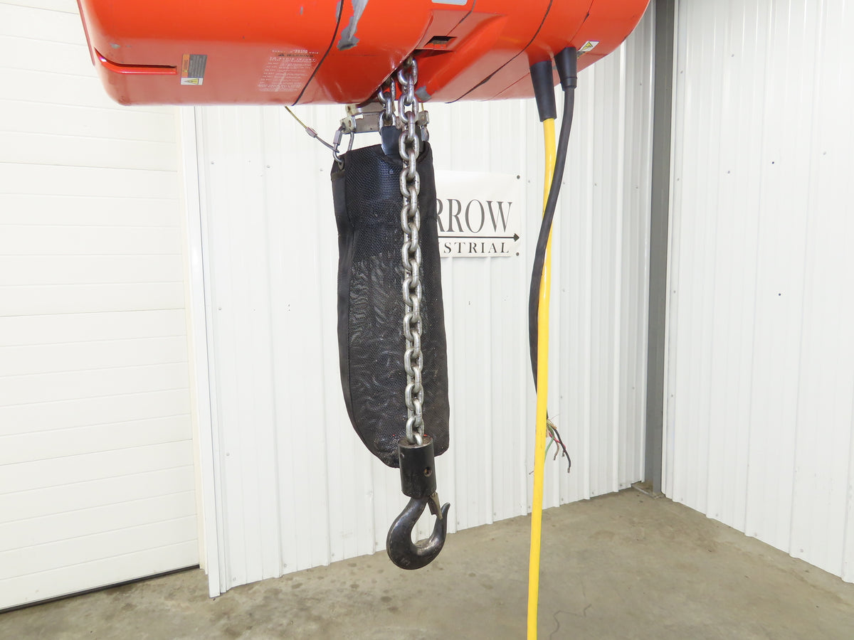 CM Lodestar Model J 1/2 Ton 1000lb Electric Chain Hoist 20' Lift 32 FPM 3PH 480V