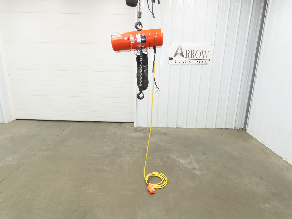 CM Lodestar Model J 1/2 Ton 1000lb Electric Chain Hoist 20' Lift 32 FPM 3PH 480V