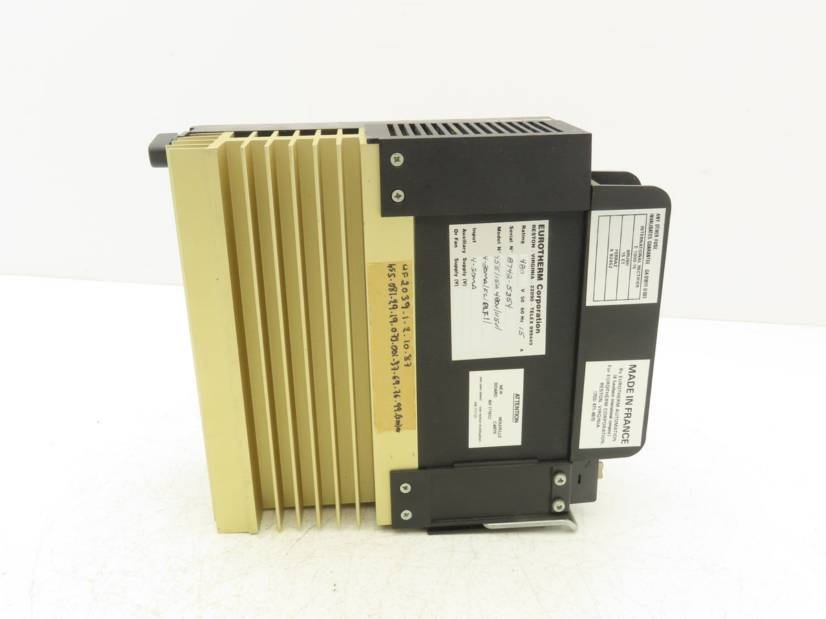 Eurotherm 455/15A 480V/115V/4-20MA/FC/ELF/ SCR Power Controller Thyristor 480V