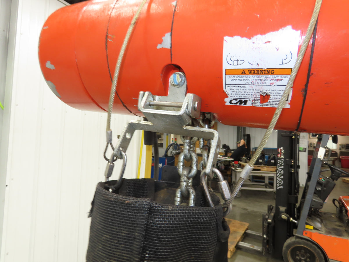 CM Lodestar Model J 1/2 Ton 1000lb Electric Chain Hoist 21' Lift 32 FPM 3PH 480V