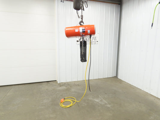 CM Lodestar Model J 1/2 Ton 1000lb Electric Chain Hoist 21' Lift 32 FPM 3PH 480V