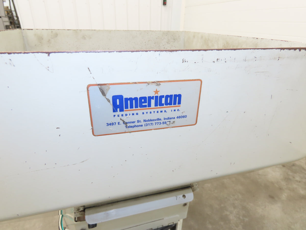 American Feeding A01-DC Vibrator Hopper Feeder 18x18" 120V 23-1/4"H Outfeed