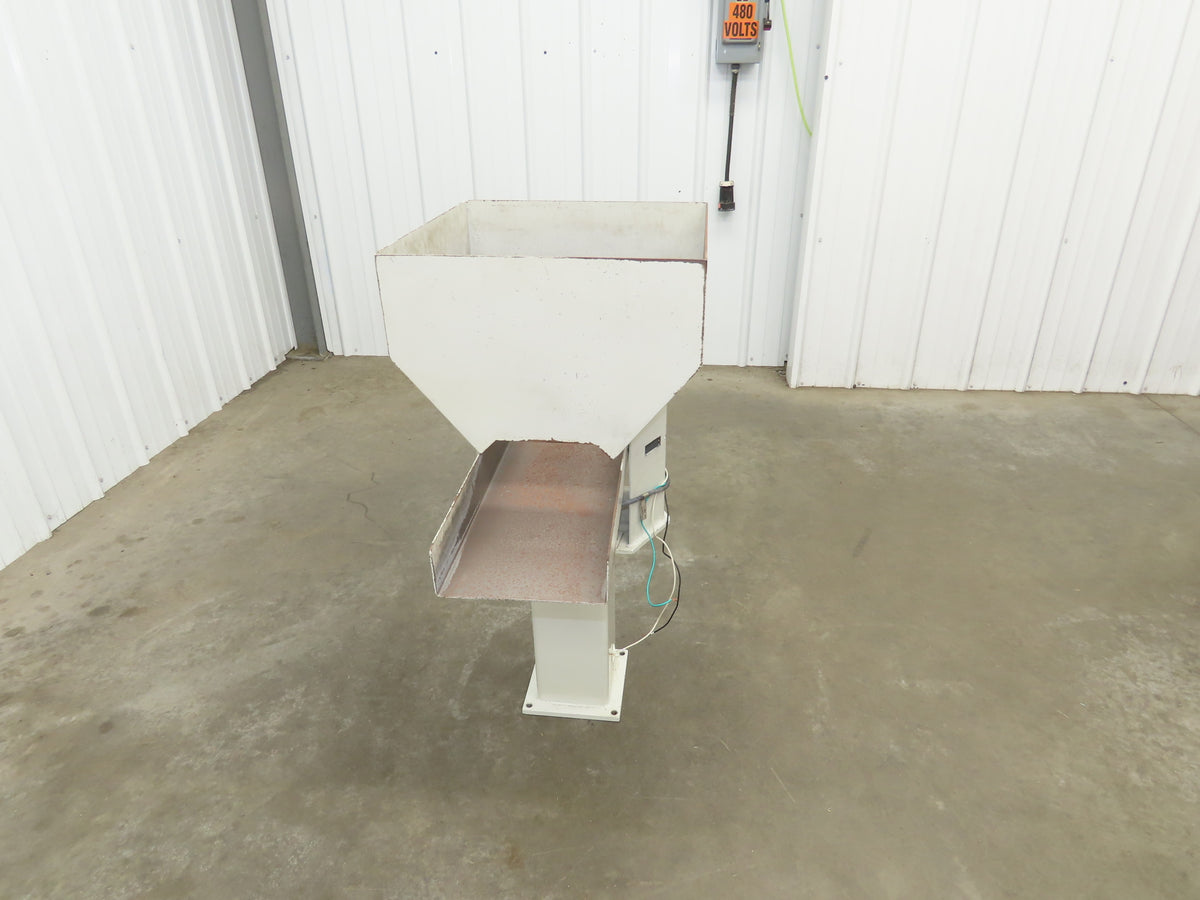 American Feeding A01-DC Vibrator Hopper Feeder 18x18" 120V 23-1/4"H Outfeed