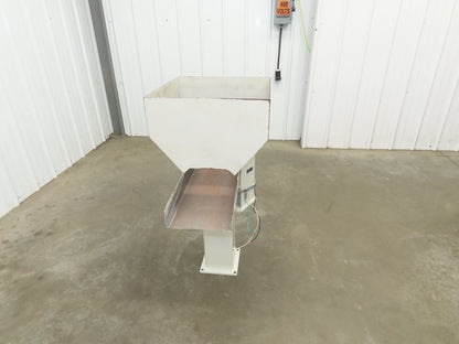 American Feeding A01-DC Vibrator Hopper Feeder 18x18" 120V 23-1/4"H Outfeed