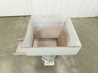 American Feeding A01-DC Vibrator Hopper Feeder 18x18" 120V 23-1/4"H Outfeed