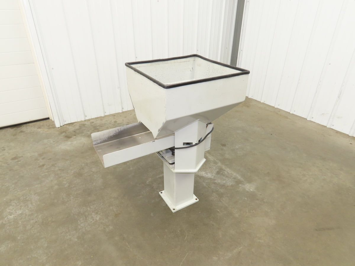 American Feeding A01-DC Vibrator Hopper Feeder 18x18" 120V 20"H Outfeed