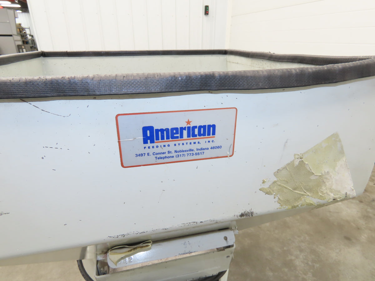 American Feeding A01-DC Vibrator Hopper Feeder 18x18" 120V 20"H Outfeed