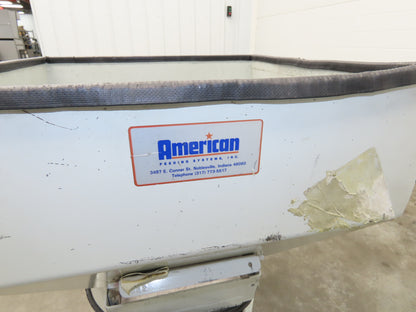 American Feeding A01-DC Vibrator Hopper Feeder 18x18" 120V 20"H Outfeed