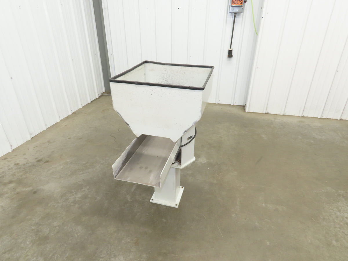 American Feeding A01-DC Vibrator Hopper Feeder 18x18" 120V 20"H Outfeed