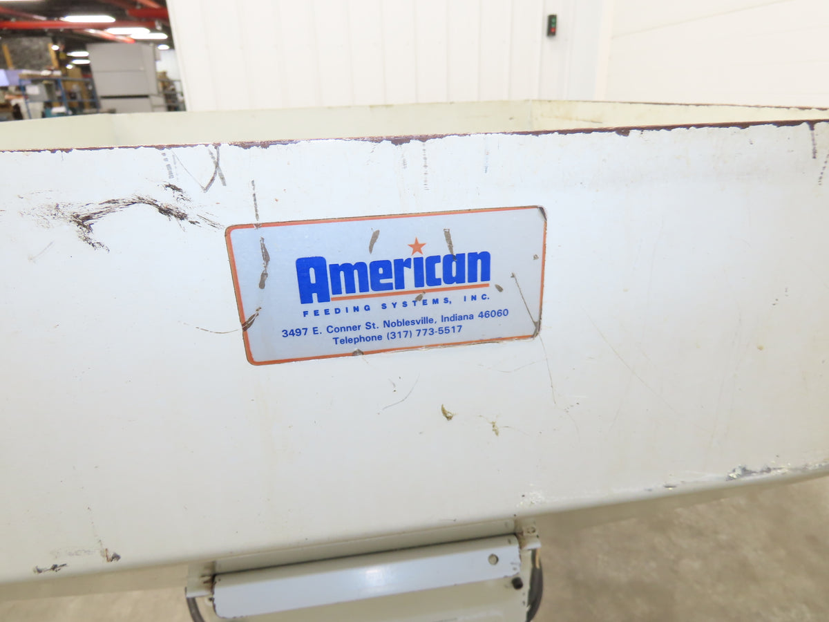 American Feeding A01-DC Vibrator Hopper Feeder 18x18" 120V 21-1/2"H Outfeed