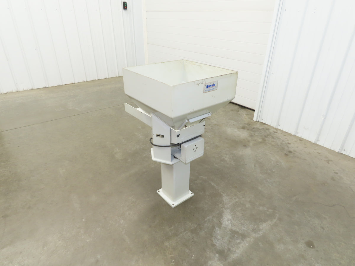 American Feeding A01-DC Vibrator Hopper Feeder 18x18" 120V 21-1/2"H Outfeed
