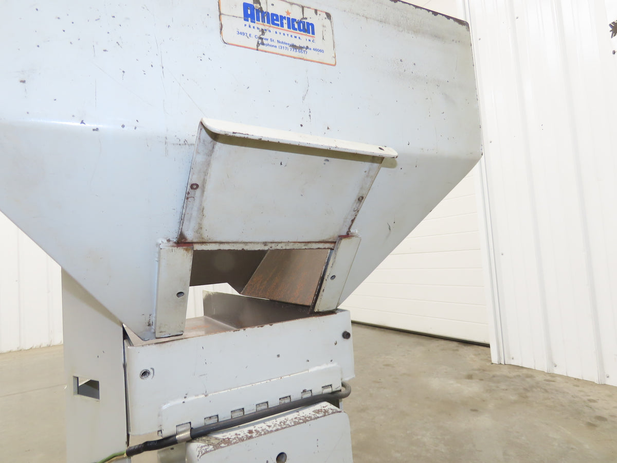 American Feeding A01-DC Vibrator Hopper Feeder 18x18" 120V 22-1/2"H Outfeed