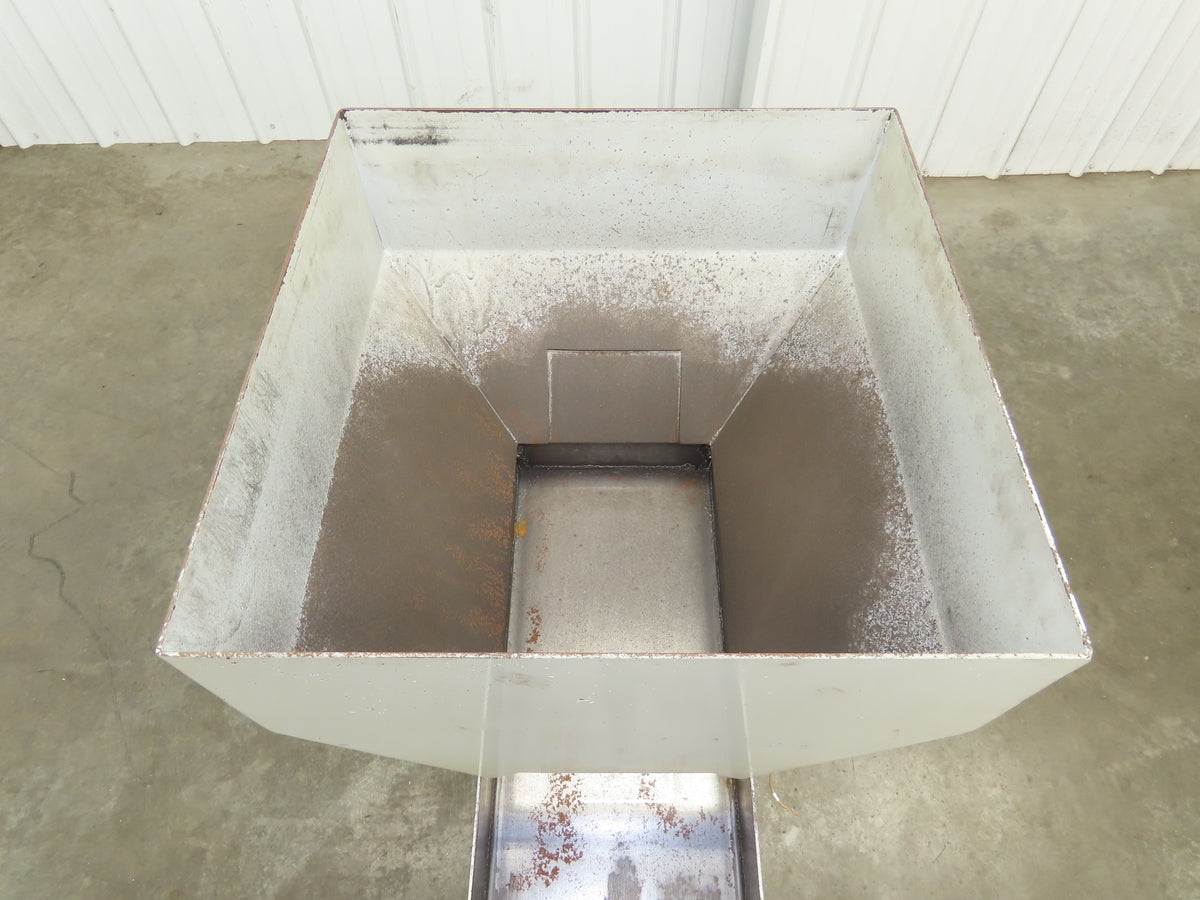 American Feeding A01-DC Vibrator Hopper Feeder 18x18" 120V 22-1/2"H Outfeed