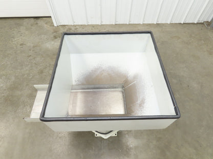 American Feeding A01-DC Vibrator Hopper Feeder 18x18" 120V 19-1/2"H Outfeed