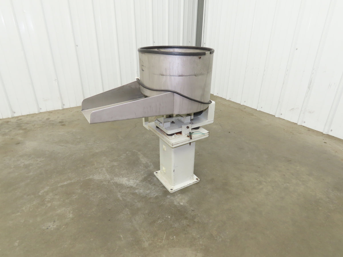 American Feeding Vibrator Stainless Hopper Feeder 13" Round 120V 19"H Outfeed